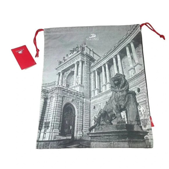 Viking Travel Bag Tote Adjustable Pull Straps Vienna Statue NWT New - Picture 1 of 9